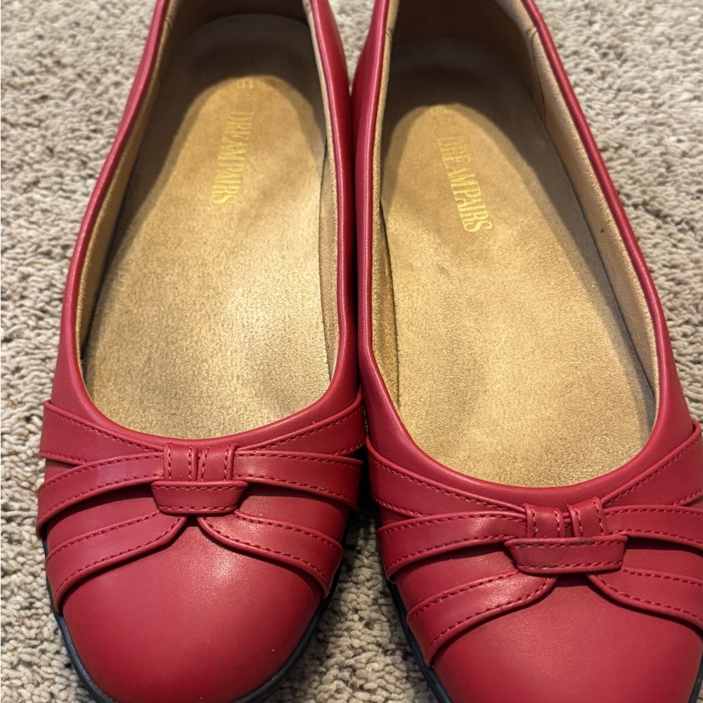 Dream Pairs Red Women's Flats